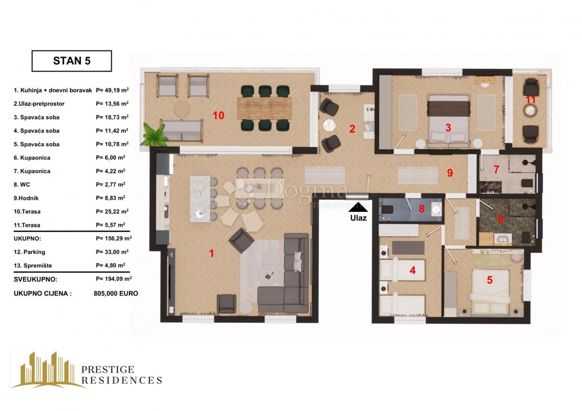 Stanovanje Brodarica, Šibenik - Okolica, 70,97m2