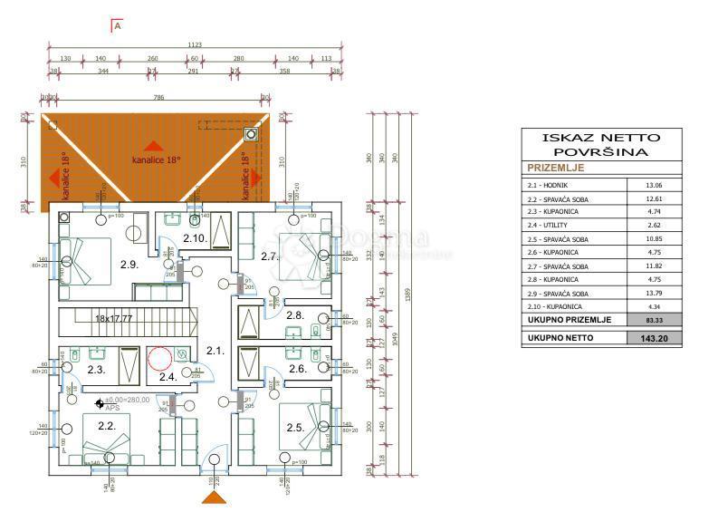 Hiša Svetvinčenat, 145m2