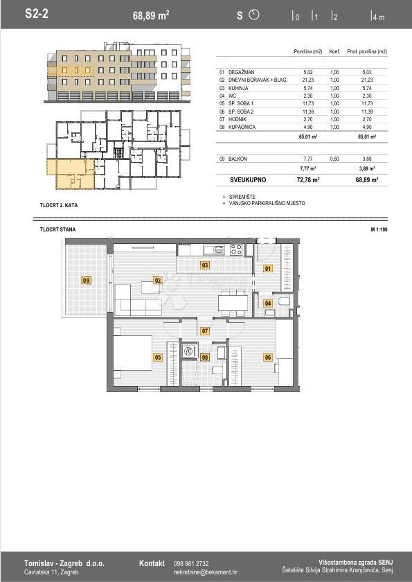 Stanovanje Senj, 31,21m2