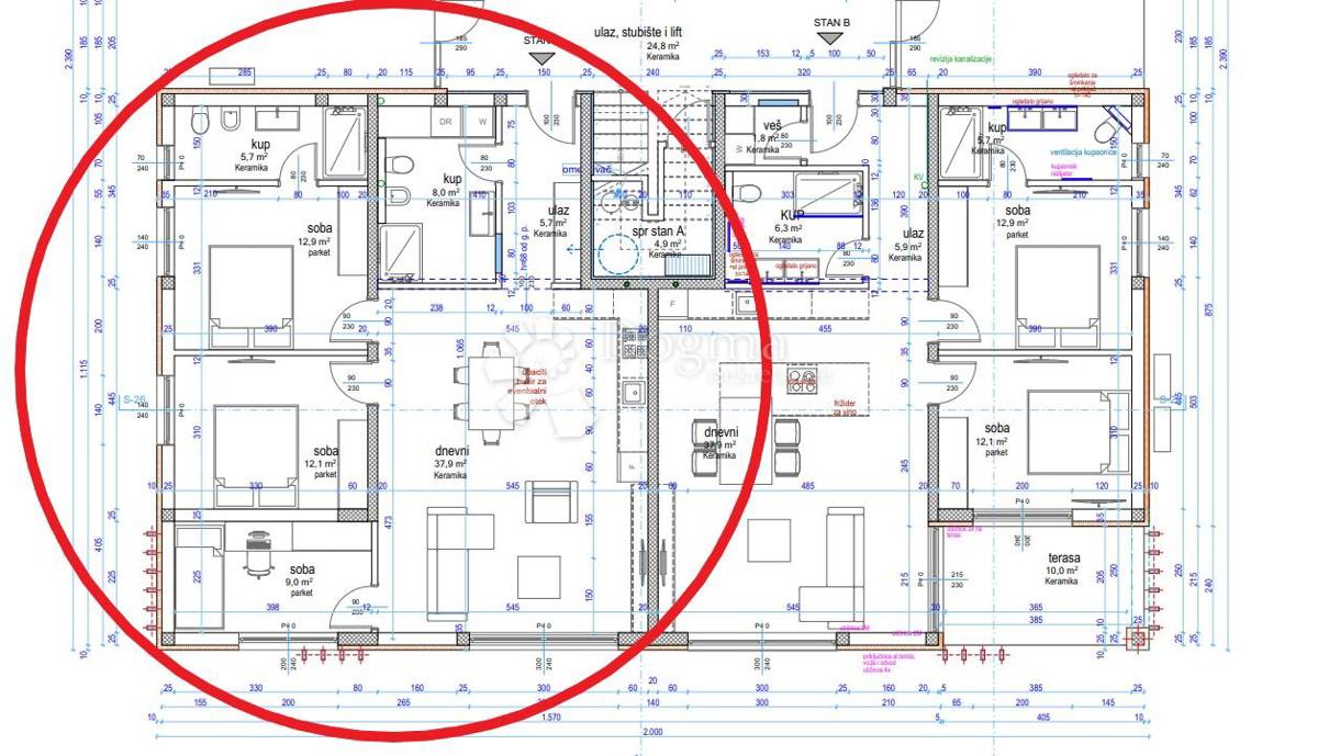 Stanovanje Rovinj, 138m2