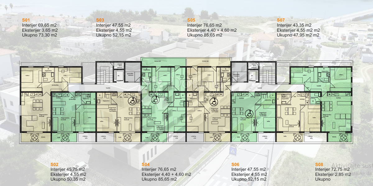Stanovanje Travarica, Trogir, 85,65m2