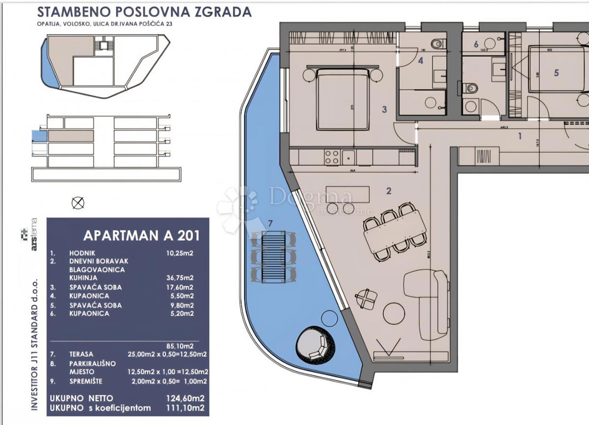 Stanovanje Volosko, Opatija, 120m2