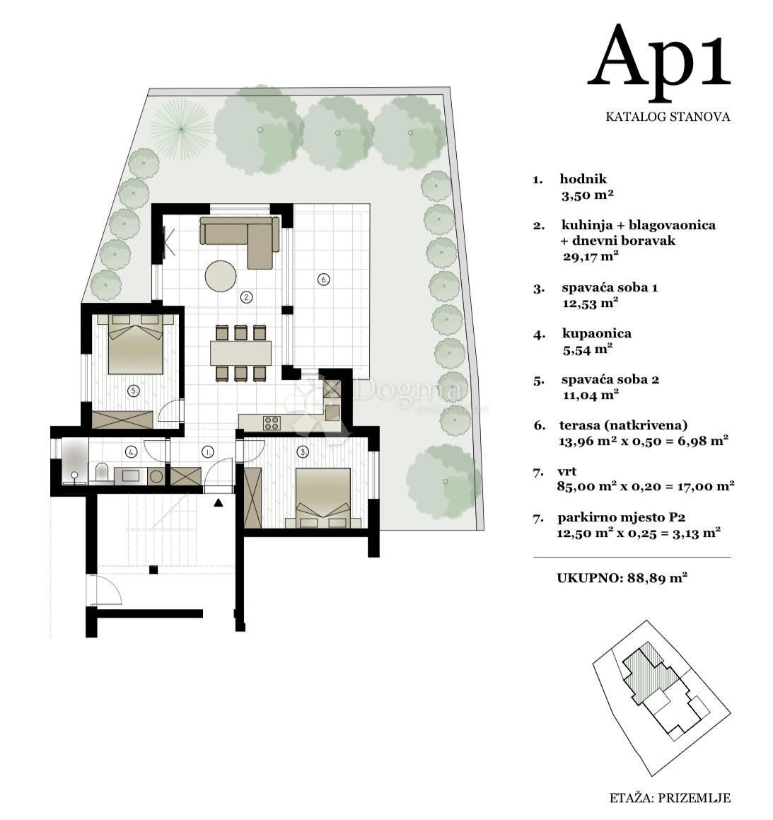 Stanovanje Murter, 91,06m2