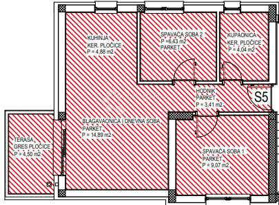 Stupnik novogradnja, prvo nadstropje, S5