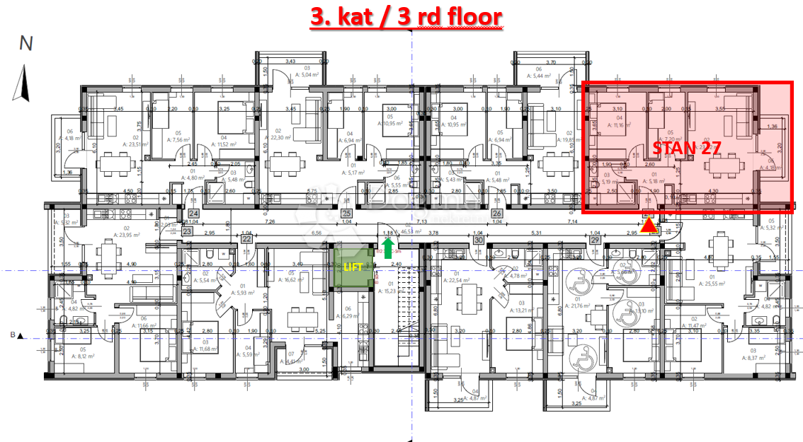 Stanovanje Monvidal, Pula, 54,96m2