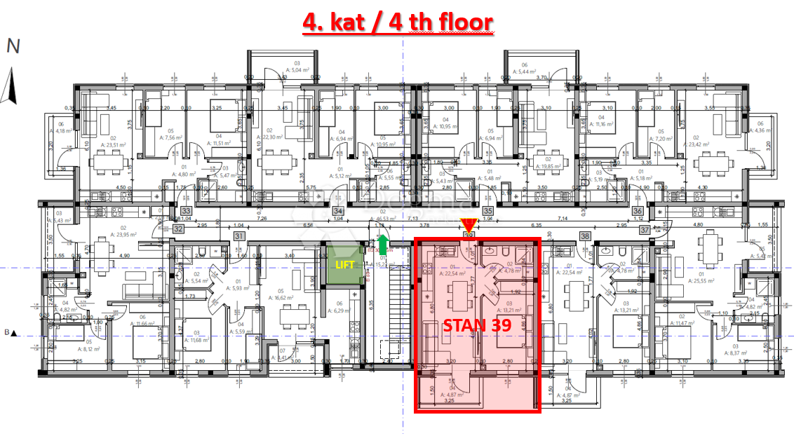 Stanovanje Monvidal, Pula, 54,96m2