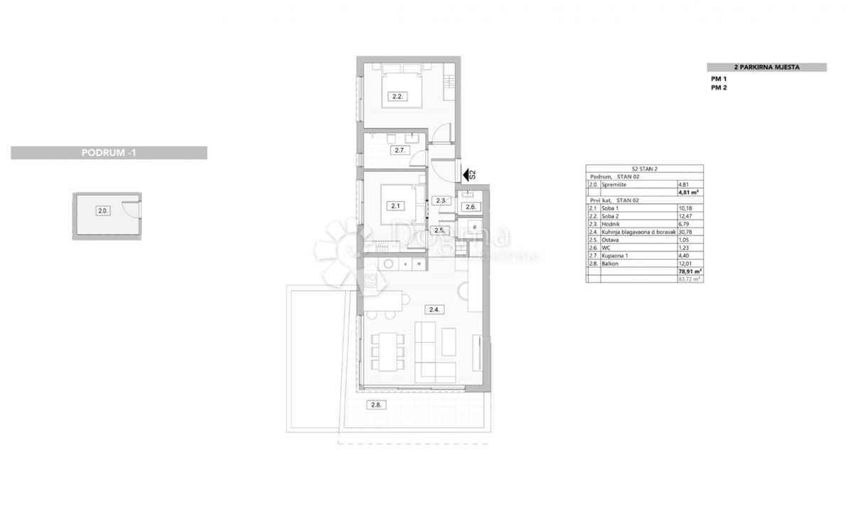 Apartma Krk, 78,91m2