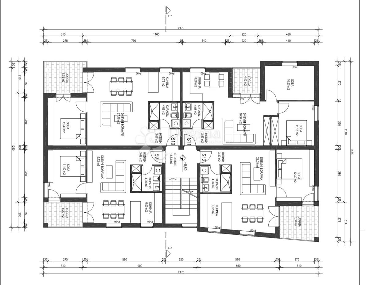 Stanovanje Vela Luka, 43,96m2