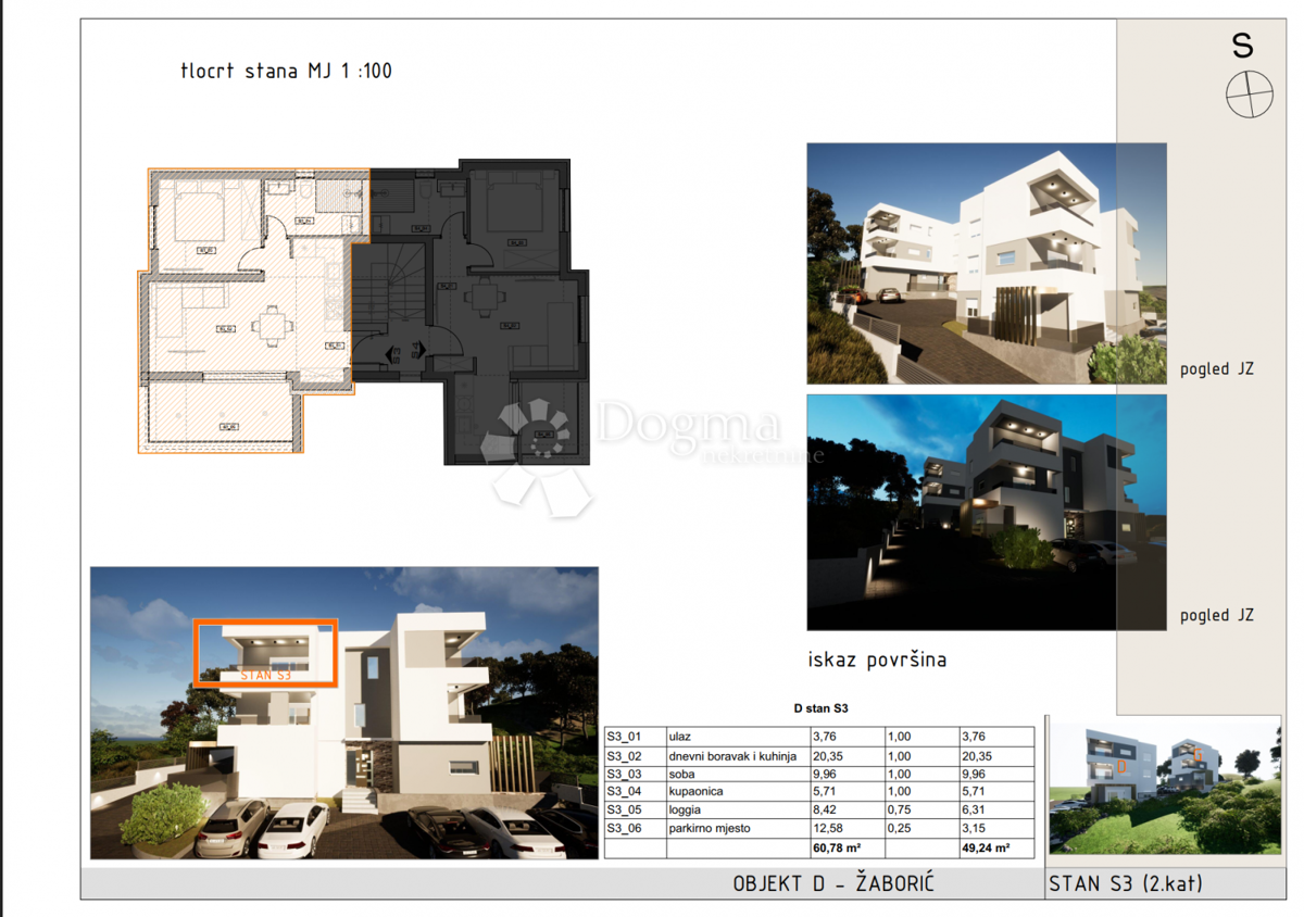 Stanovanje Žaborić, Šibenik - Okolica, 49,05m2