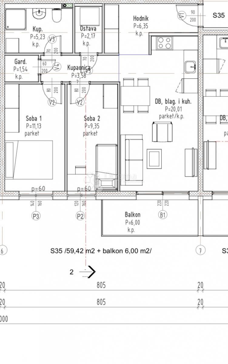 Stanovanje Gradići, Velika Gorica - Okolica, 44,16m2