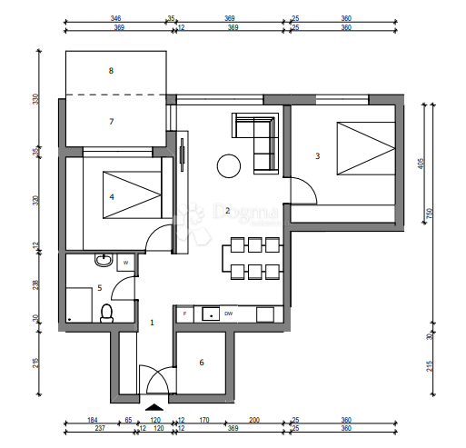 Stanovanje Sloboština, Novi Zagreb - Istok, 80,72m2