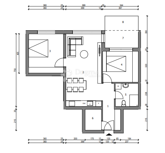 Stanovanje Sloboština, Novi Zagreb - Istok, 80,72m2