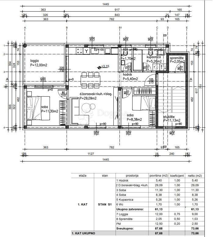 Stanovanje Rudeš, Trešnjevka - Sjever, 73,66m2