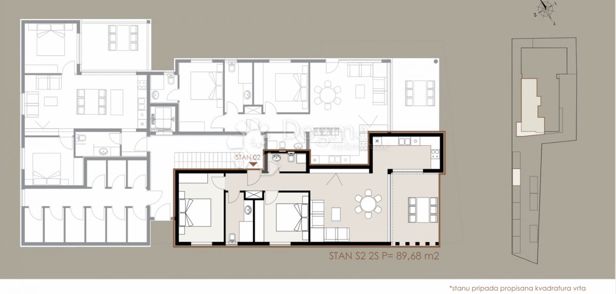 Stanovanje Privlaka, 89,68m2