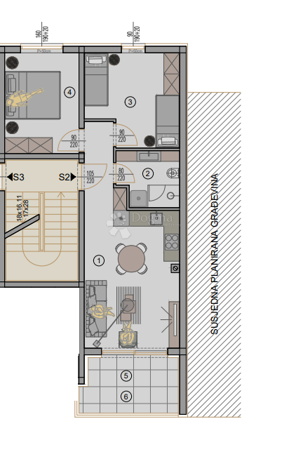Stanovanje Centar, Pula, 77,88m2