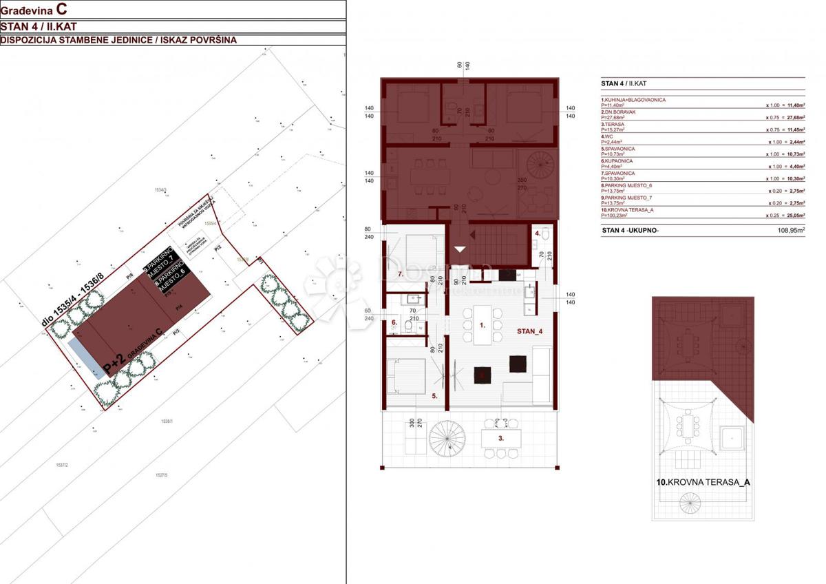 Stanovanje Bibinje, 108,95m2
