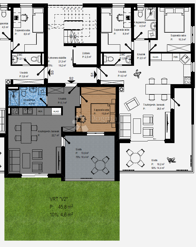 Stanovanje Vidikovac, Zadar, 64,85m2