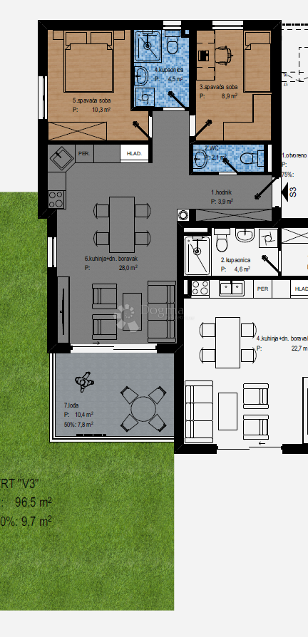 Stanovanje Vidikovac, Zadar, 80,91m2