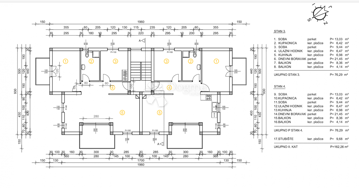 Apartma Malinska, Malinska-Dubašnica, 76,29m2