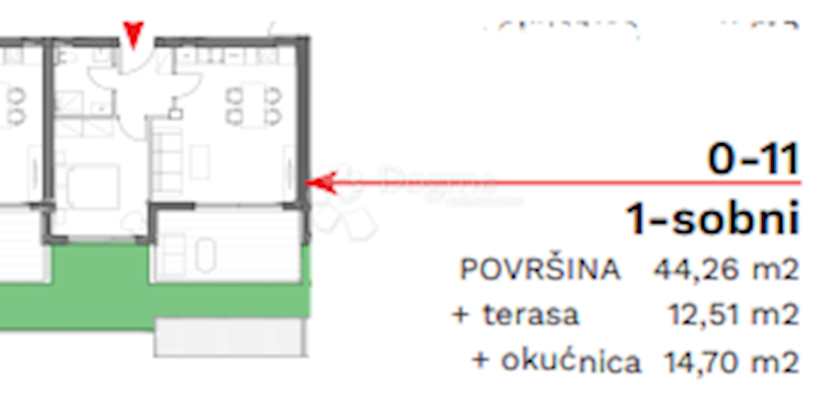 Stanovanje z vrtom, novogradnja, Umag