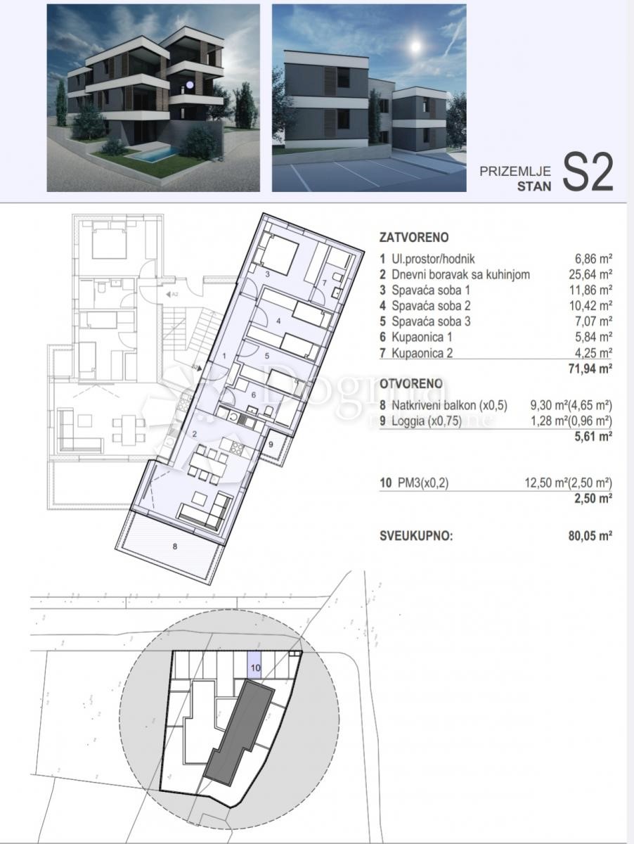 Stanovanje Šimuni, Pag, 78,26m2