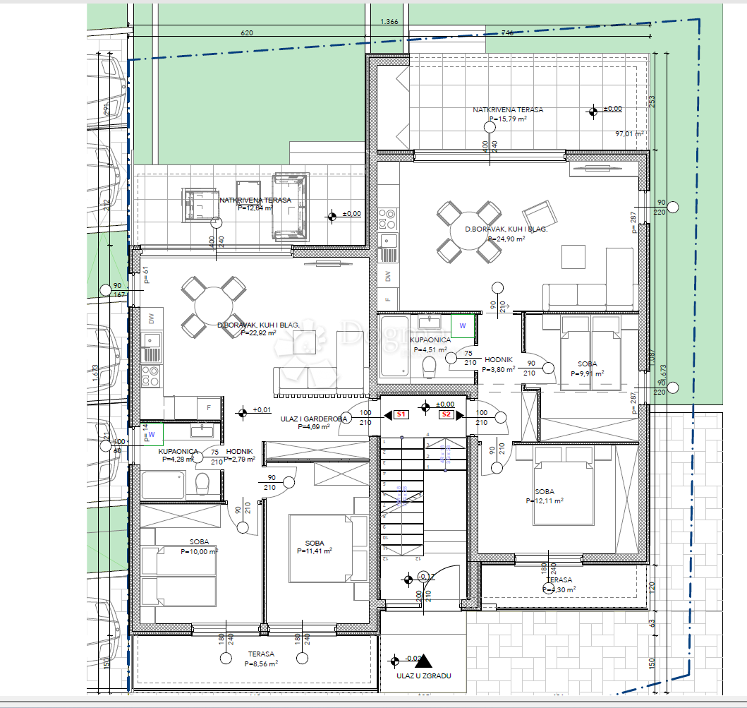 Stanovanje Okrug Gornji, Okrug, 35,32m2