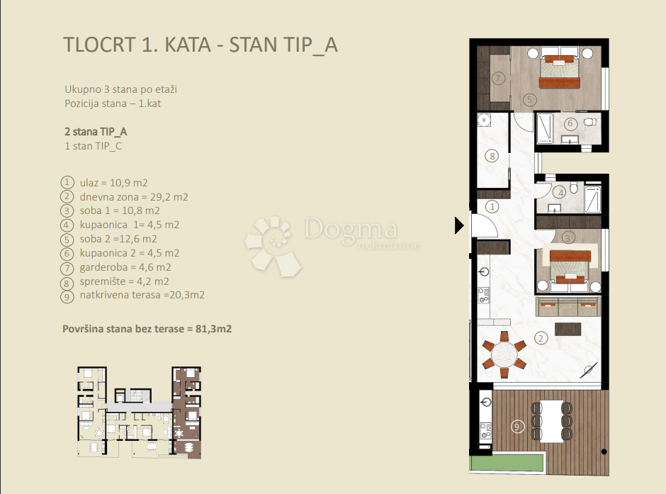 Stanovanje Novigrad, 118m2