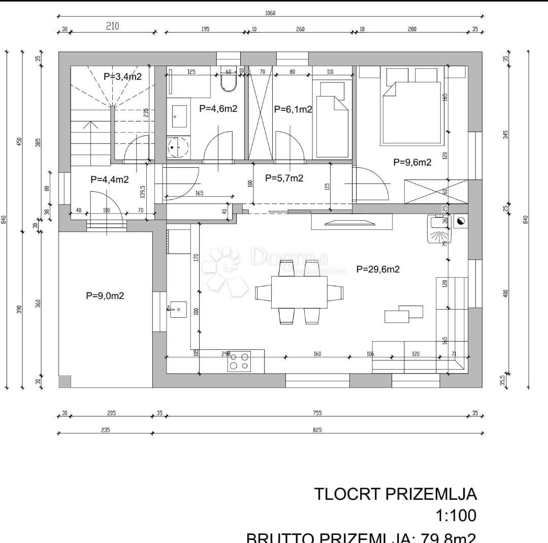 Hiša Boraja, Šibenik - Okolica, 136,40m2