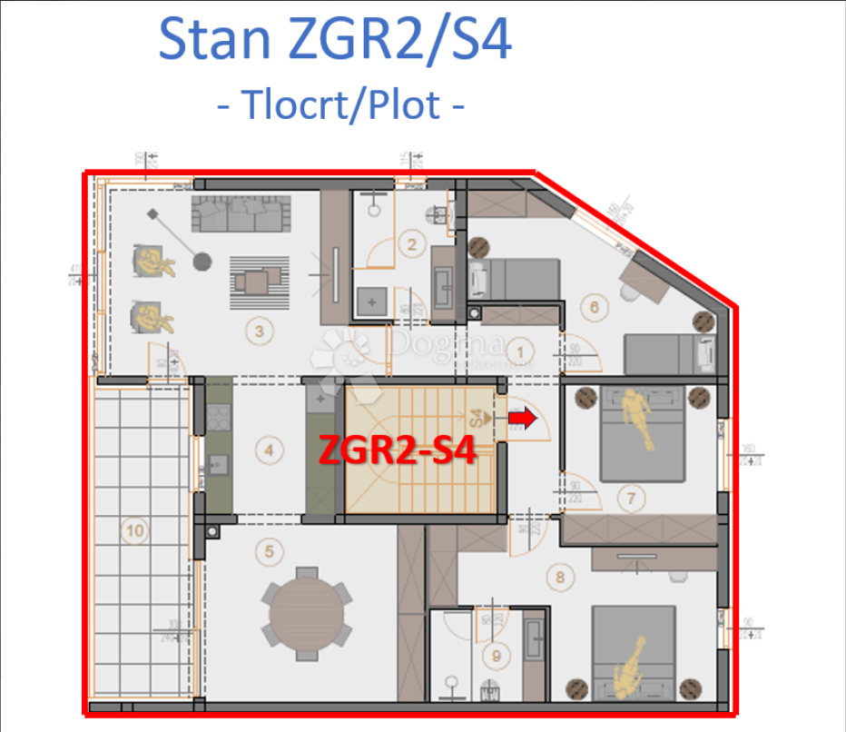 Stanovanje Veli vrh, Pula, 68,63m2