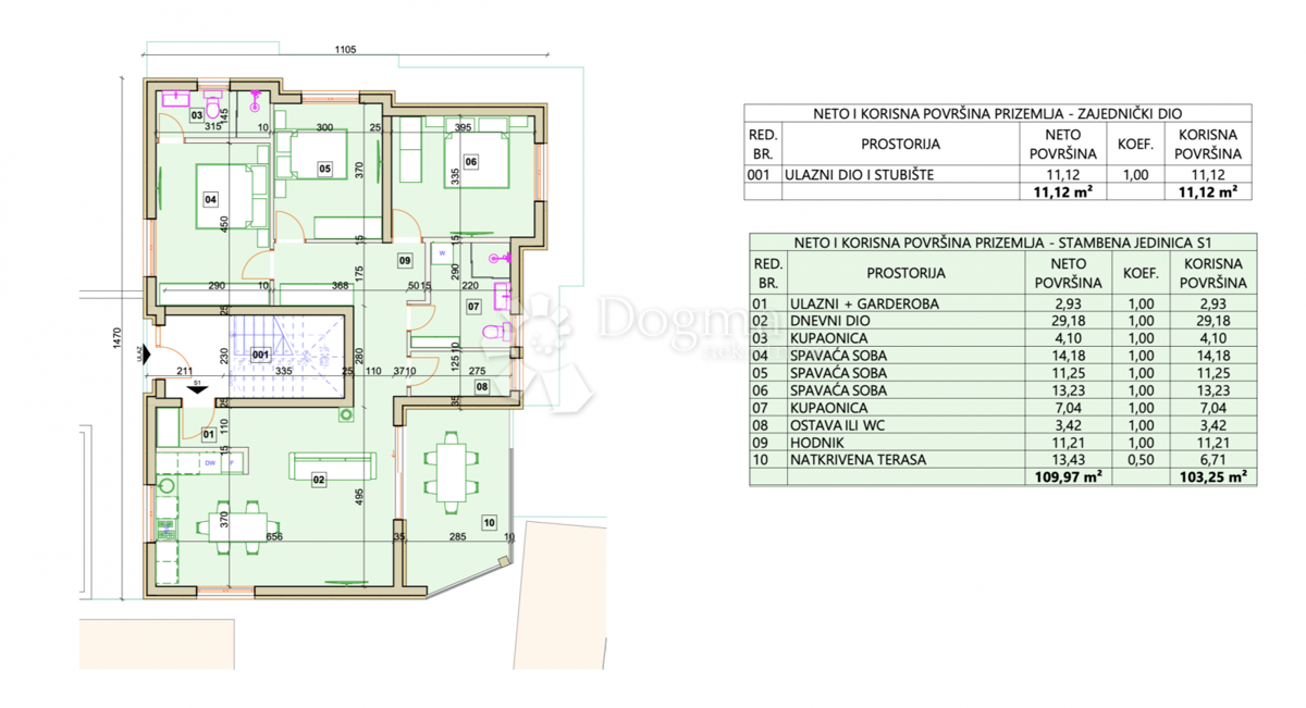 Stanovanje Vodice, 103,25m2