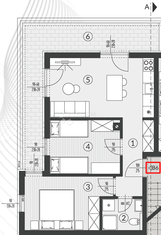 Stanovanje Šikići, Pula, 51,03m2