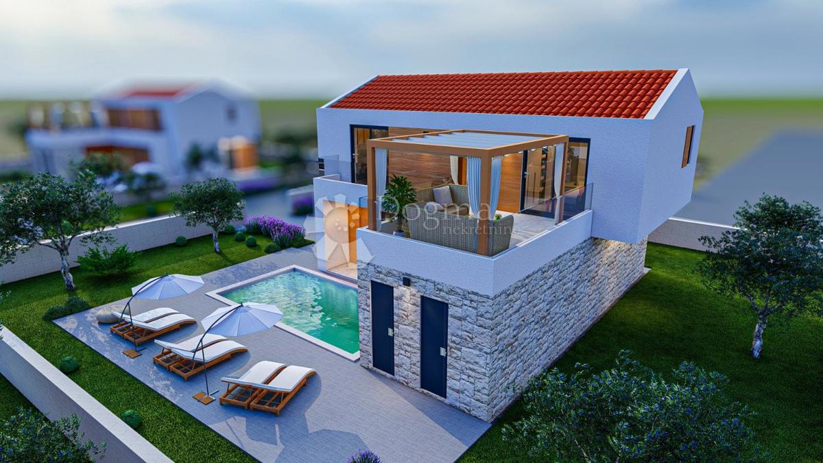 Vila z bazenom, Rtina – projekt z dovoljenjem
