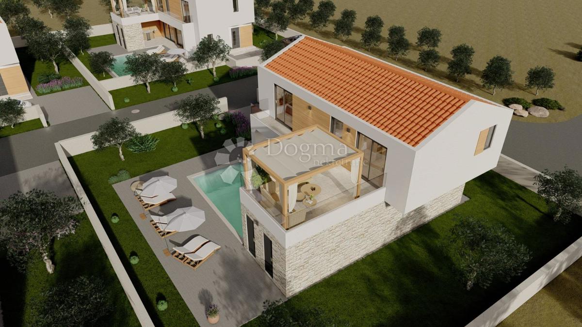 Vila z bazenom, Rtina – projekt z dovoljenjem
