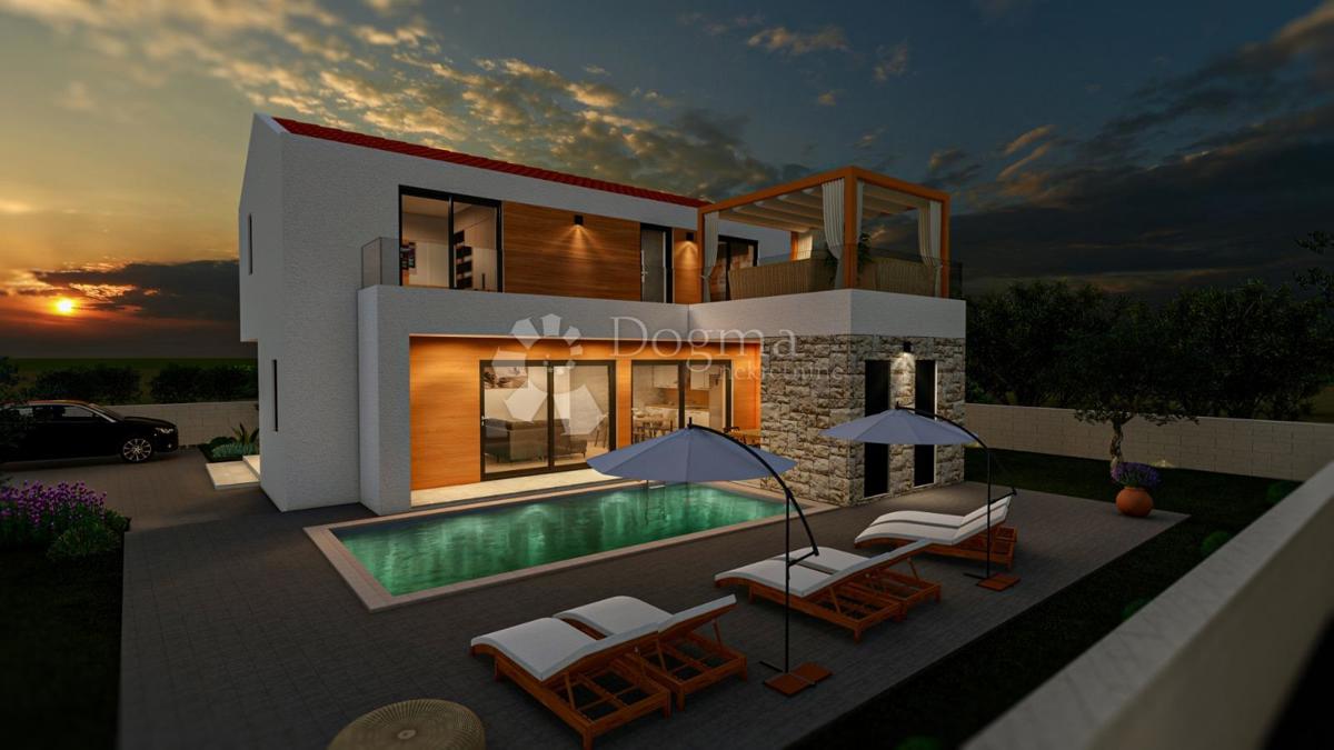Vila z bazenom, Rtina – projekt z dovoljenjem