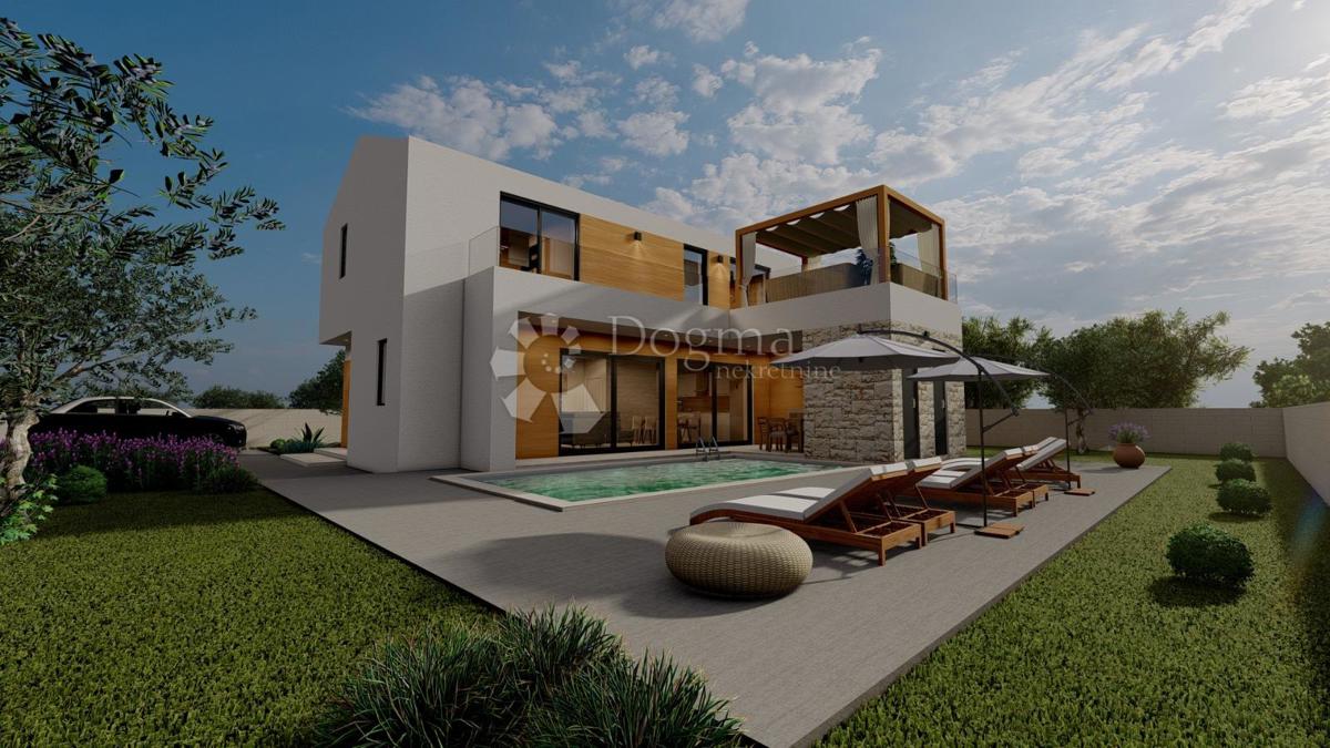 Vila z bazenom, Rtina – projekt z dovoljenjem