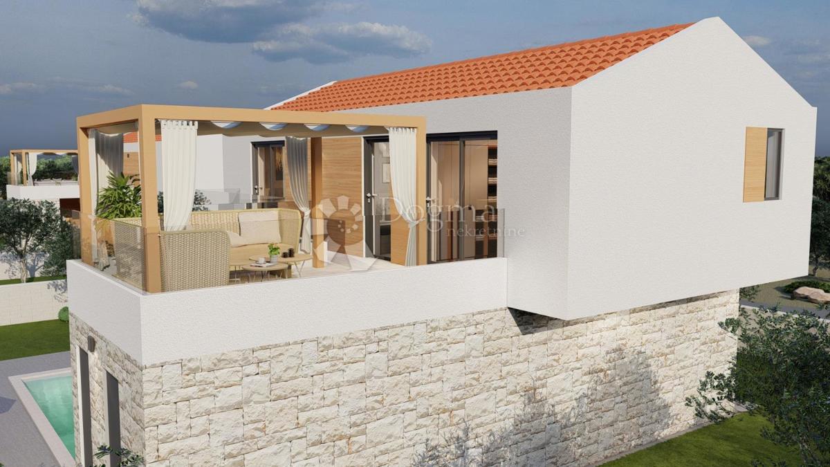 Vila z bazenom, Rtina – projekt z dovoljenjem