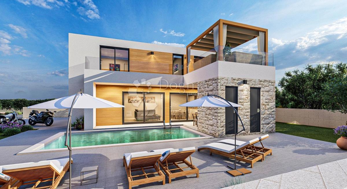 Vila z bazenom, Rtina – projekt z dovoljenjem