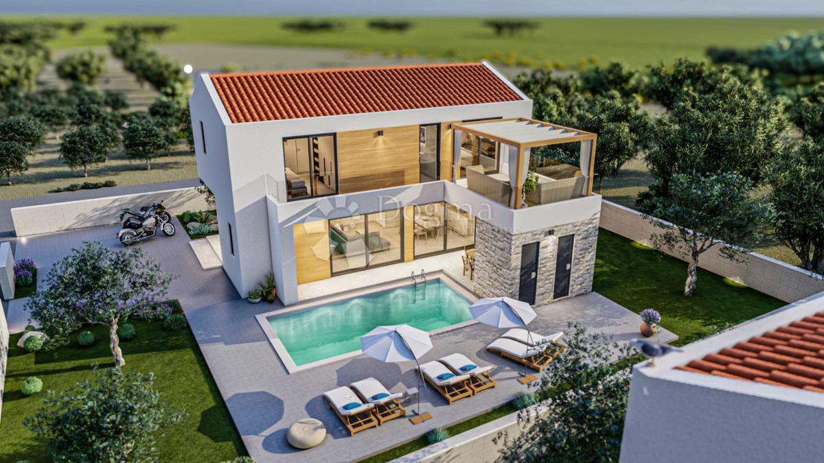 Vila z bazenom, Rtina – projekt z dovoljenjem