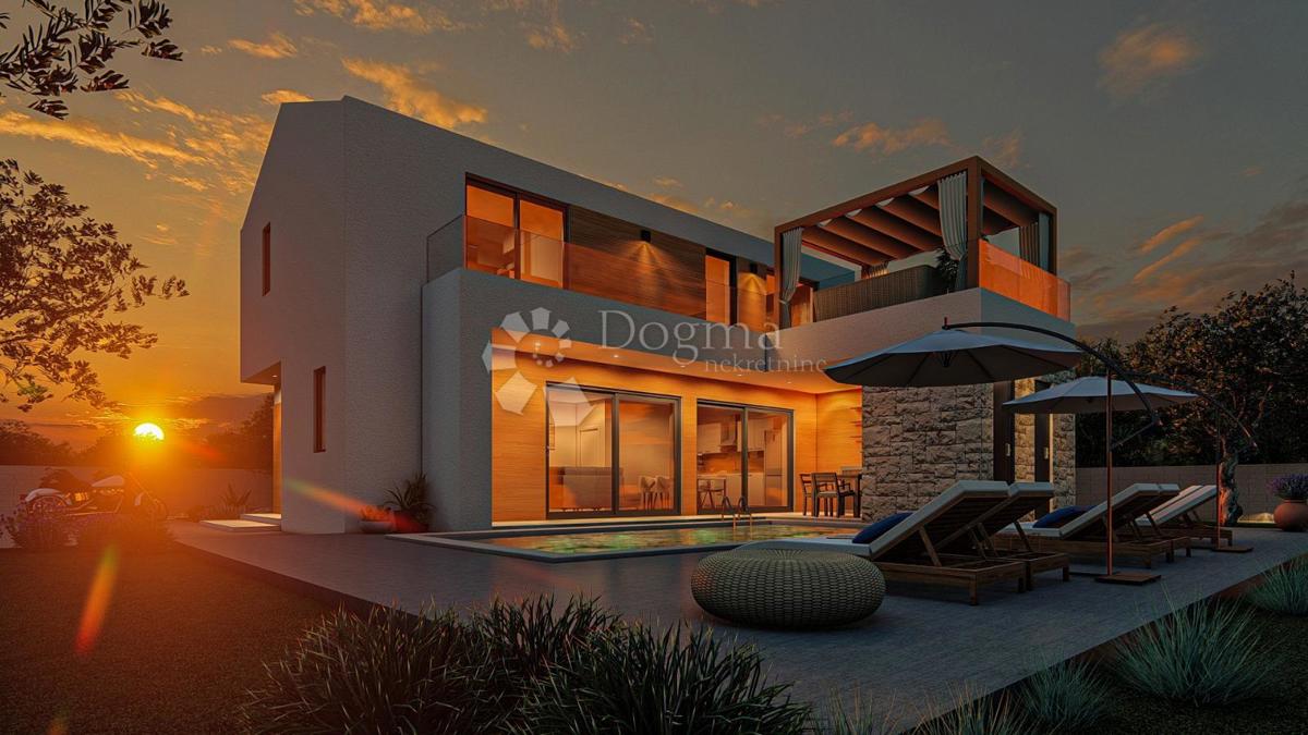 Vila z bazenom, Rtina – projekt z dovoljenjem