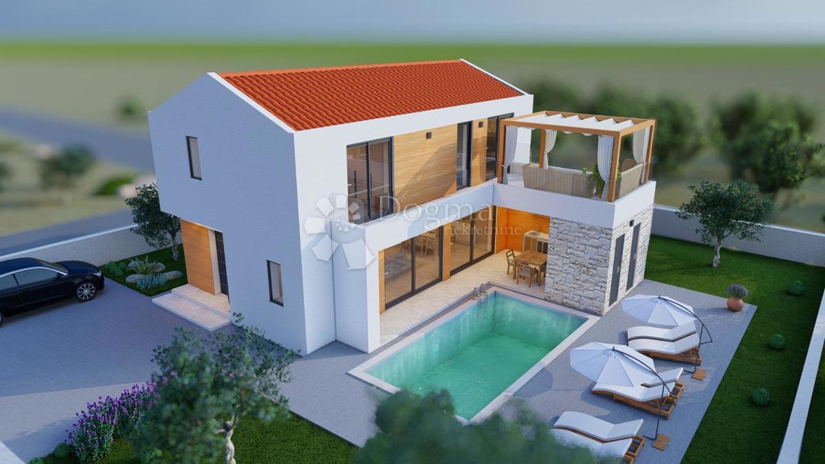 Vila z bazenom, Rtina – projekt z dovoljenjem