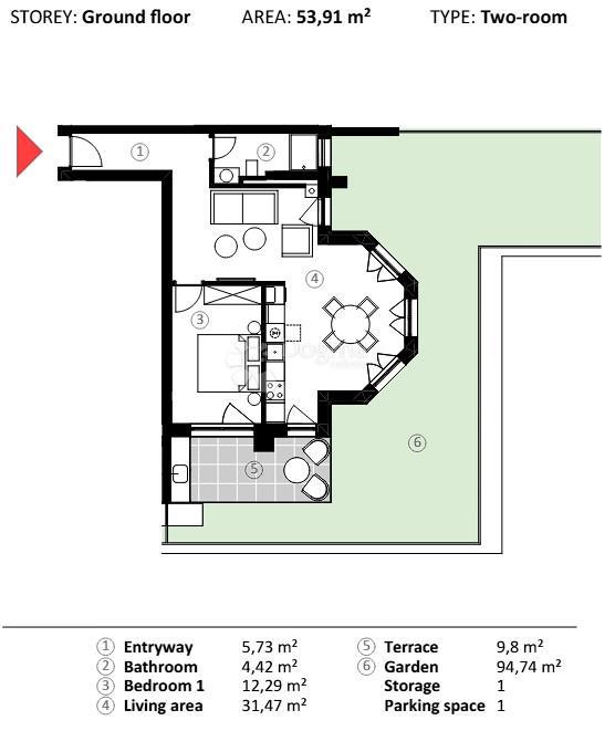 Stanovanje Umag, 66,90m2