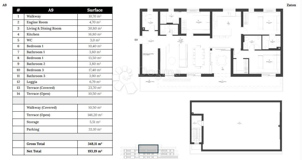Stanovanje Zaton, Nin, 193,19m2