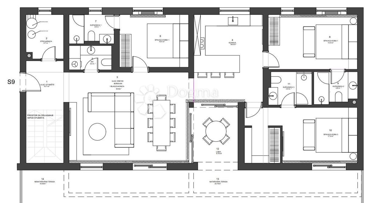 Stanovanje Zaton, Nin, 193,19m2