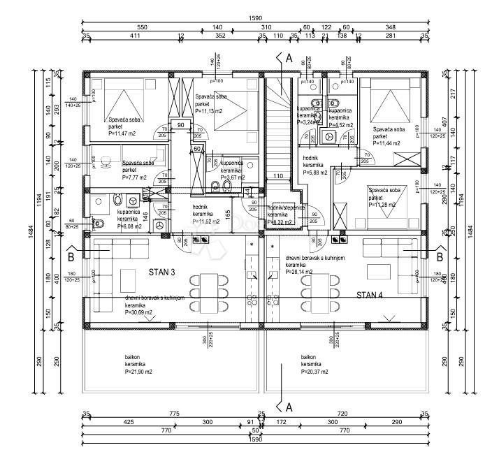 Stanovanje Poreč, 83,79m2