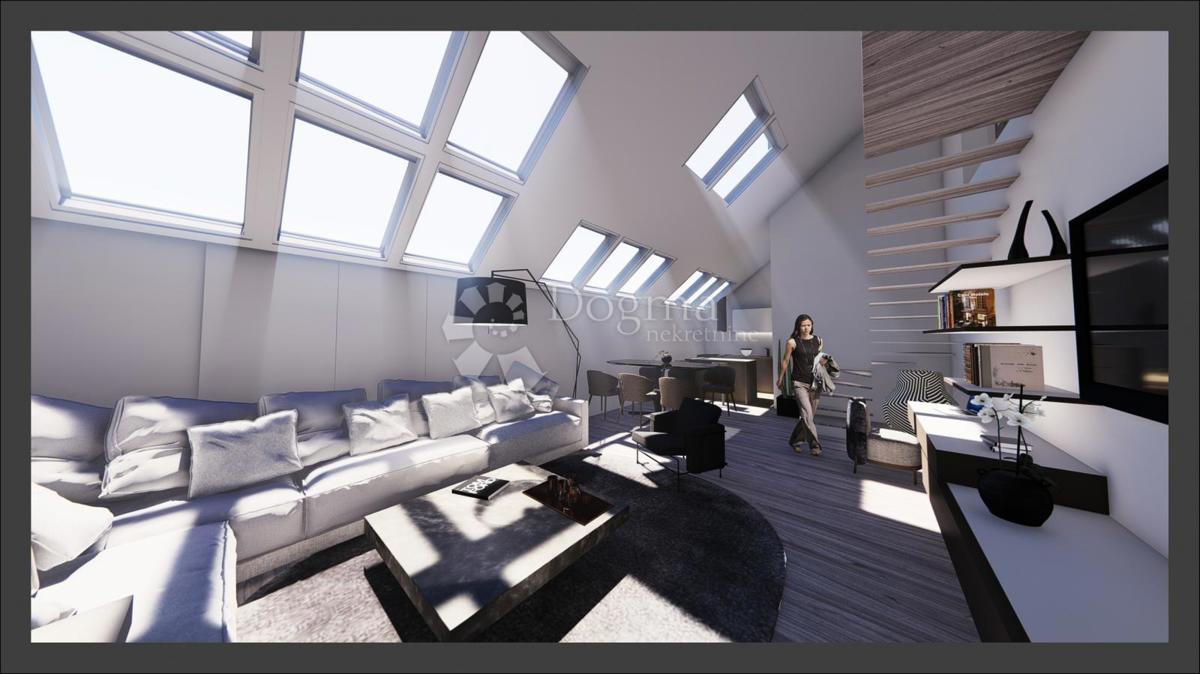 Luksuzno dvonadstropno podstrešje v središču Zagreba