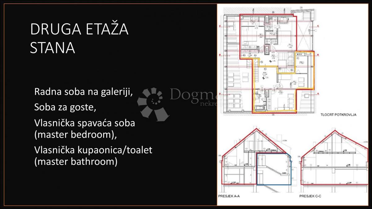 Luksuzno dvonadstropno podstrešje v središču Zagreba