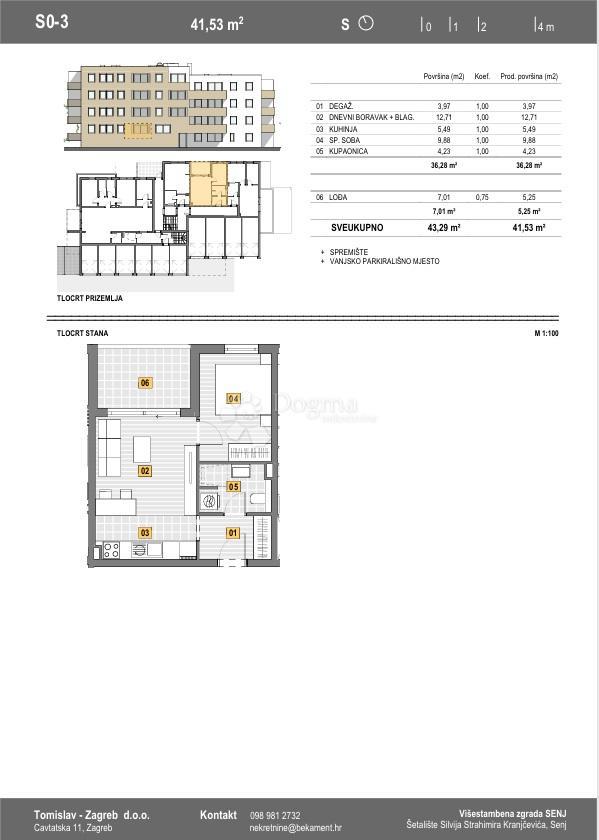 Stanovanje Senj, 31,21m2