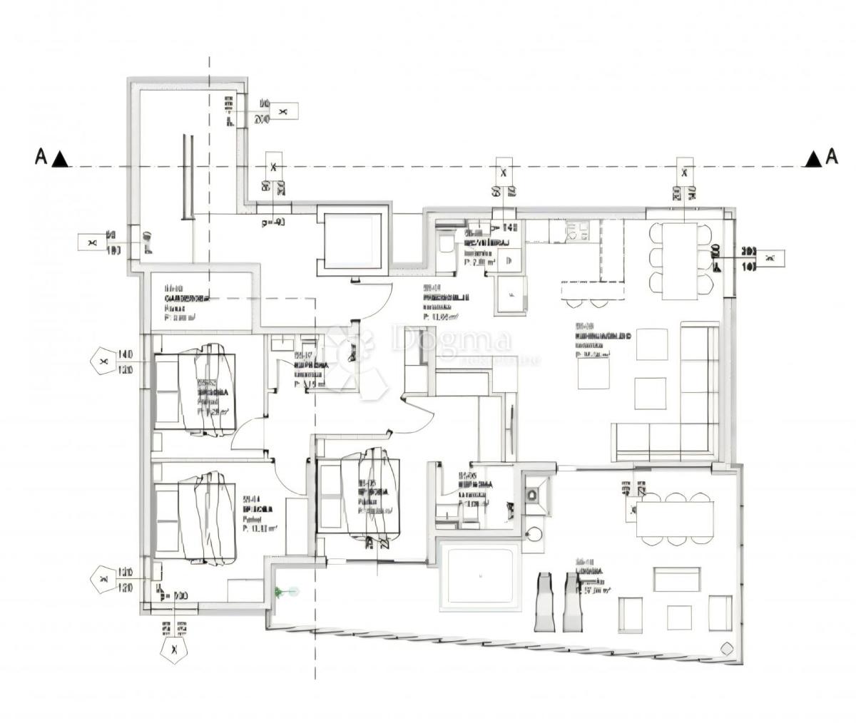 Stanovanje Makarska, 133,19m2