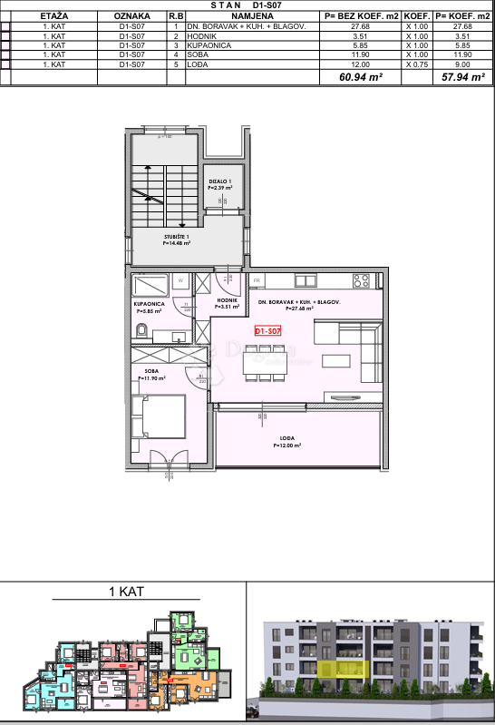 Stanovanje Omiš, 80,52m2