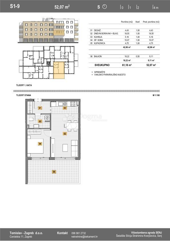 Stanovanje Senj, 31,21m2